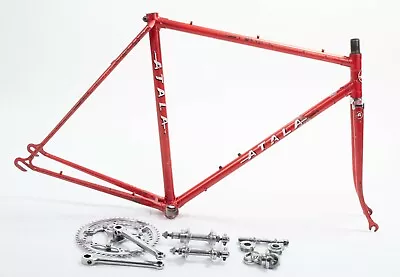 Vintage Atala Cesare Rizzato Road Bicycle Frameset 55 Cm + RARE ATALA BIKE PARTS • $250