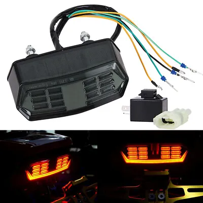 Universal Motorcycle LED Turn Signals Brake Stop Tail Light Bobber ATV Dirt Bike • $14.05