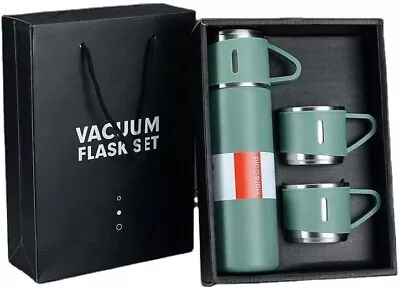 $16.99 • Buy Vacuum Insulated Thermos Gift Set - Hot And Cold Travel Flask For Tea & Coffee