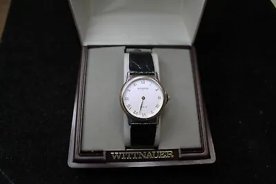 C136 Vintage WITTNAUER QWR Handsome Analog Two-Tone Wrist Watch - IN BOX • $144.99