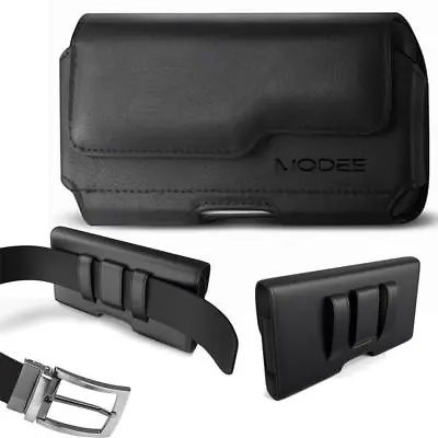 Leather Pouch Holster Carrying Case Cover With Belt Clip Loop - Business Style • $8.99