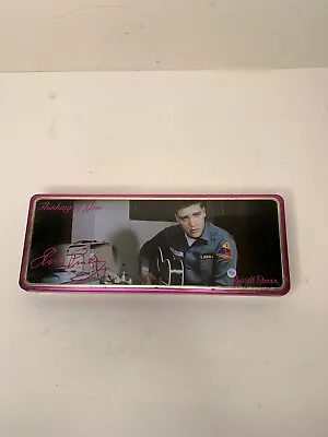 ELVIS PRESLEY Russell Stover Thinking Of You Candy Tin Vintage Collectible Hinge • $9.95