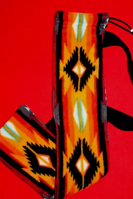 Native American Design Flute Bag By Nazbok W/Strap 26.5  X 4 3/4  Flat • $17.99