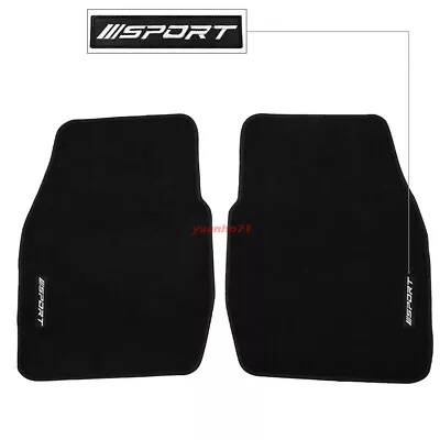 For 97-04 Dodge Dakota Floor Mats Carpets Front Rear Nylon Black W/ White Sport • $52.99