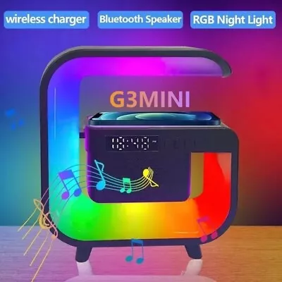 Multifunctional Wireless Charger Stand Bluetooth5.0 Speaker FM TF RGBNight Light • $24.63