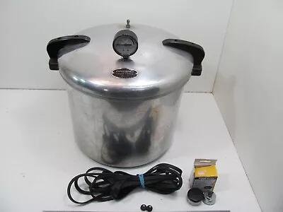 Vtg Presto Cooker Canner 21 Qt Model 21-B CA21 W/ EXTRAS Made In Wisconsin USA • $67.86