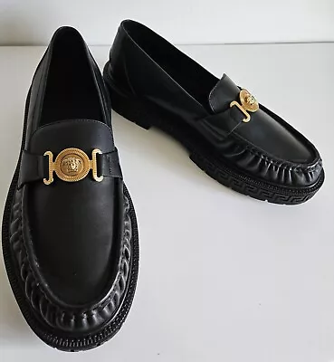 Versace New Black Men Loafers Size 12 • $550