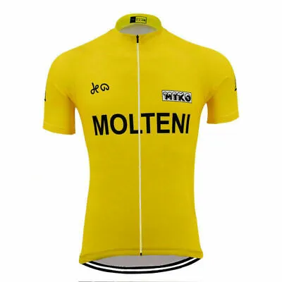 Mens Retro Miko Molteni Cycling Jersey Bicycle Jersey Cycling Shirt Cycling Tops • $20.63