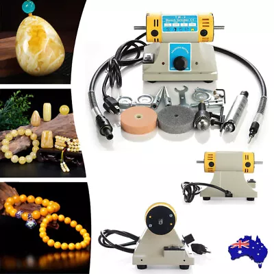 350W Jewelry Polishing Machine Gem Rock Buffer Bench Lathe & Grinding Machine • $118.99