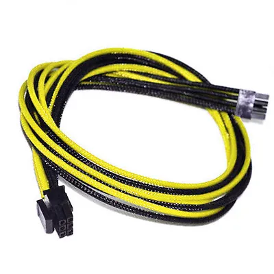 6pin Pcie 60cm Corsair Cable AX1200i AX860i 760i RM1000 850 750 650 Yellow Black • £12.99