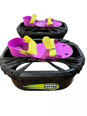 Vintage Moon Shoes Anti-Gravity Strap Shoes Purple And Black 1989 Nickelodeon • $21