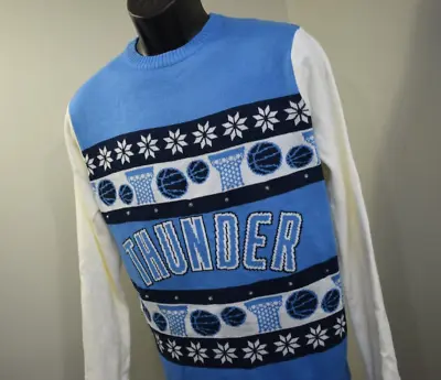 NBA Oklahoma City Thunder Light Up Christmas Sweater Mens Size Medium NEW • $29.99