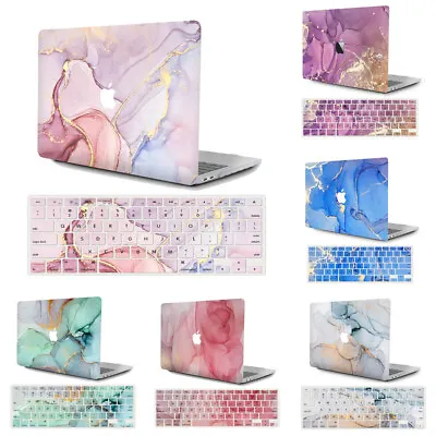 Marbled Top/Back Matte Hardshell Case For 2010-23 MacBook Air Pro 13 A2337 A2338 • £4.79