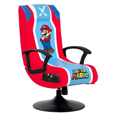 $589 • Buy X-Rocker Nintendo Veleno 2.1 Gaming Chair Seat Office/Home Seat Mario Blue/Red