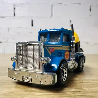 Peterbilt Kwik Set Cement Mixer MB019 Blue Yellow 1985 Macau • $12.95