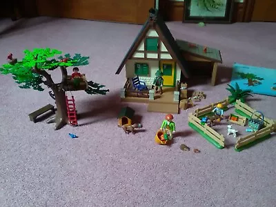 Playmobil - 4207 Farm And Country Life Forest Lodge Complete VGC • £26.50