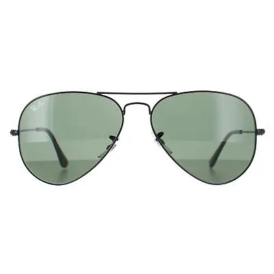 Ray-Ban Sunglasses Aviator 3025 L2823 Black Green G-15 Medium 58mm • $209