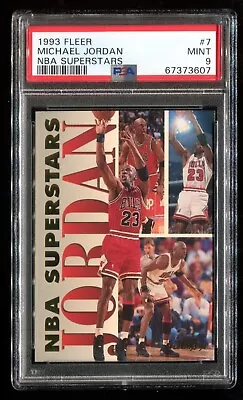 1993 Fleer #7 Michael Jordan PSA 9 Mint NBA Superstars HOF Bulls~(KS) • $30