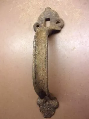 Antique Heavy Duty Cast Iron Door Shed Gate Handle 8 3/4  Long Rusty & Crusty! • $19.99