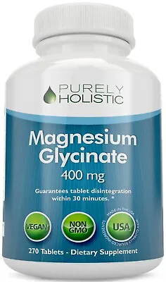 Magnesium Glycinate Chelated 400mg 270 Tablets Vegan Sleep Stress Relief • $29.97