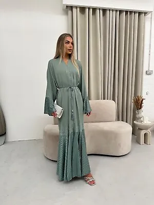 3 Piece Abaya Dubai Kaftan Women Arab Robe Gown • £39.99