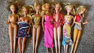 7 Barbie Dolls 70s Lot Malibu Heart Angel Face Golden Dreams Starr Olympic TLC • $35