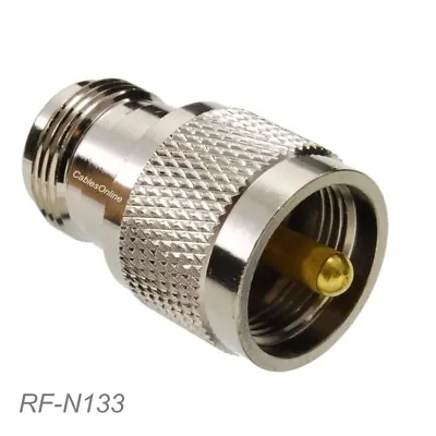 $5.95 • Buy N-Type Female To UHF PL259 Male 50-Ohm RF Coaxial Adapter, RF-N133