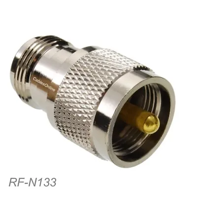 N-Type Female To UHF PL259 Male 50-Ohm RF Coaxial Adapter RF-N133 • $6.95