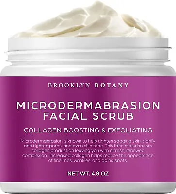 Brooklyn Botany Microdermabrasion Facial Scrub 4.8 Oz - Exfoliating Face Scrub • $18.99