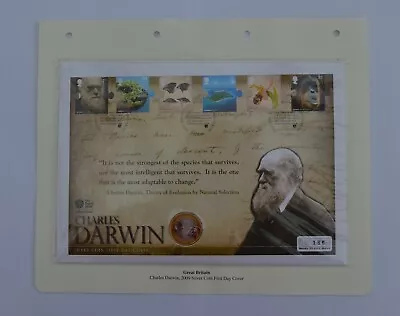 Charles Darwin 2009 Silver £2 Two Pound Commemorative Coin Cover Carded • £49.99