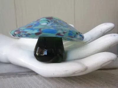 Vintage 1970's COUNTERPOINT Retro Mod MUSHROOM Speckled Art Glass Paperweight  • $29.99