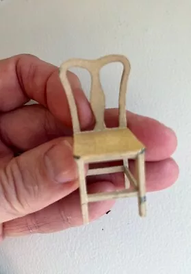 Vtg TootsieToy Dollhouse Miniature WHITE Cream Metal Chair Antique Toy • $9.95