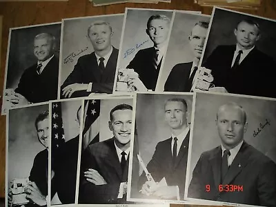 Lot Of 10 Vintage NASA B/w Photos Signed Printed 1960s Roosa/Pogue/Conrad + • $99.99