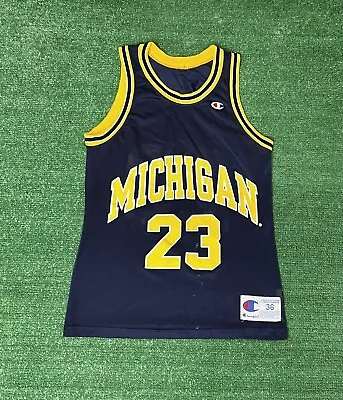 Vintage Ncaa Michigan Wolverines #23 Champion Bascketball Jersey Size 36 • $24.99