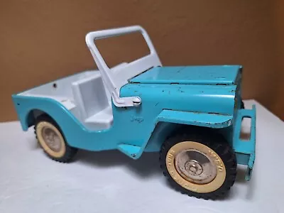 Vintage 1960's Turquoise & White Tonka Jeep Dispatcher Pressed Steel Made In USA • $19.99