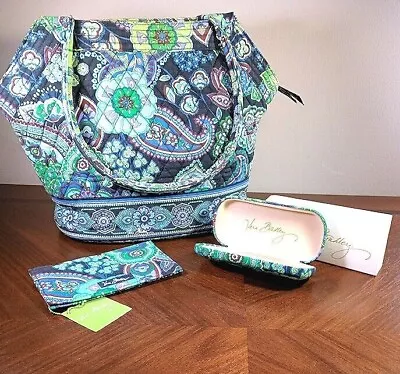 Vera Bradley  Blue Rhapsody  Handbag Hard Eyeglass Case And Checkbook Cover • $27.99