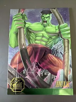 1995 Flair Marvel Annual 🔥 Chromium Hulk Insert Limited Edition Card # 5 • $2.12