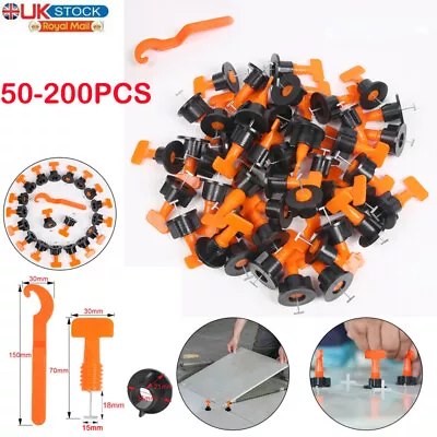 £2.79 • Buy 50/200X Reusable Tile Leveling System Kit Tile Spacer Wall Floor Clips Tool Set