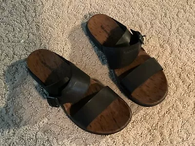 Merrell Womens Sandal Select Grip Size 9 Black Leather Strappy • $9.99