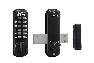 Lockey M220 Keyless Mechanical Digital Sliding Bar Deadbolt Door Lock Jet Black • $139.31