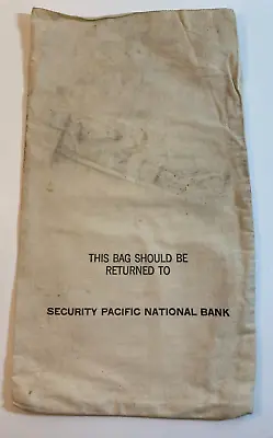 Vintage Security Pacific National Bank / Money Bag • $10.26