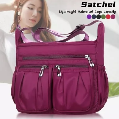 Fashion Women Waterproof Crossbody Bag Nylon Shoulder Bag Multi-pocket Handbag • $14.55