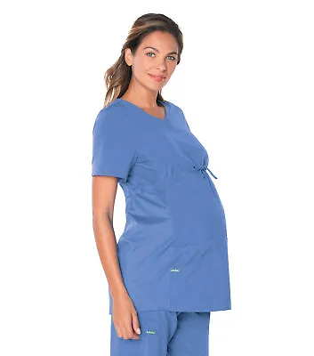 Landau ProFlex Women's Maternity Mock Wrap Scrub Top - 4399 • $29.98