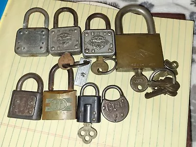 8vVintage Padlockmlot Master Lock No. 77 Lionscisacycle...some With Keys  • $39.99