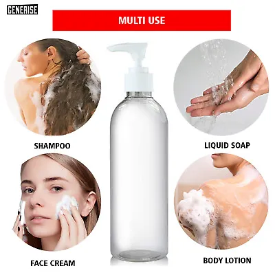 500ml Refillable EMPTY Bottle Gel Liquid Soap Hand Wash Lotion Pump Plastic UK • £4.99