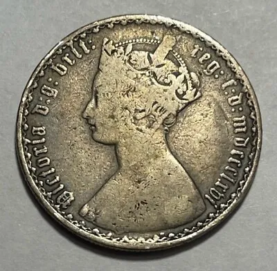 GREAT BRITAIN - Queen Victoria - Silver Florin 1866 - Km-746.3 • $25