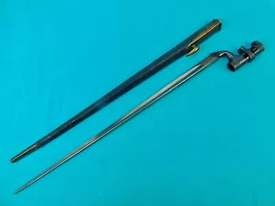 British English WW1 Model 1876 Martini Henry Rifle Socket Bayonet W/ Scabbard • $165