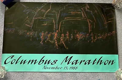 Columbus Ohio Marathon Poster 1988 Excellent Condition 21x34 Original Owner • $24