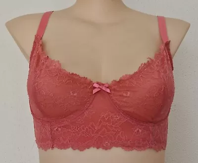 Hips & Curves By City Chic Linda Underwire Bra Sizes 18D 40D Colour Pink • $14.99