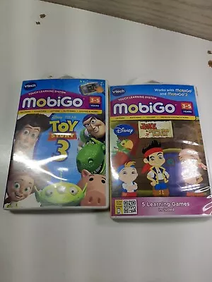 Lot Of 2 V-Tech MobiGo Game DISNEY  TOY STORY 3  Jake Neverland Pirates 3-5 Yrs • $15.99